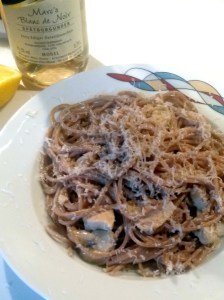 Pasta an Rieslingrahm