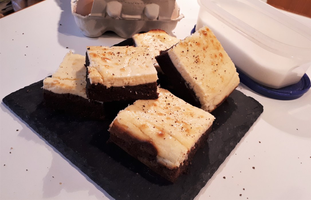 Brownie-Cheesecake Schnitten