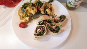 Pfannkuchenröllchen mit Bresaola