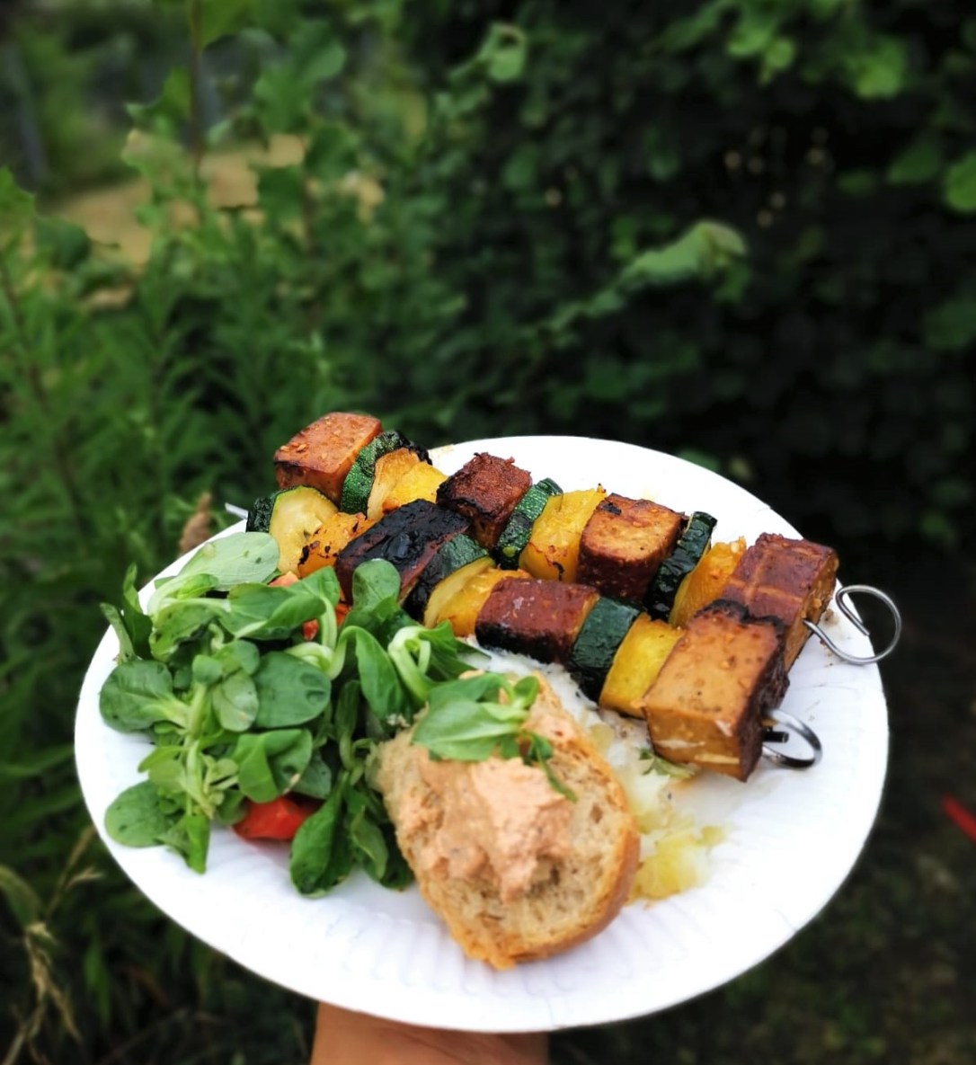 Vegane Tofu Grillspieße